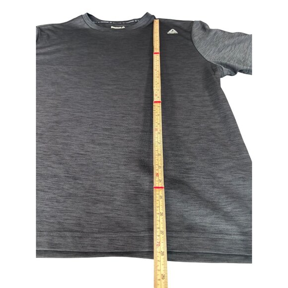 Reebok Mens Athletic T-Shirt XL Black and Gray Quick-Dry Short Sleeve - Picture 5 of 8